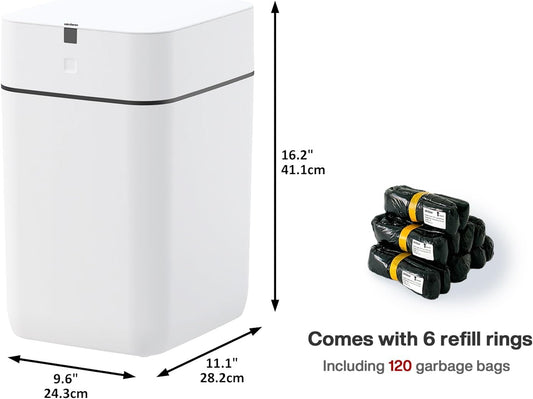 Airdeer Automatic Trash Can, 4 Gallon Self Sealing and Self-Changing Smart Trash Can