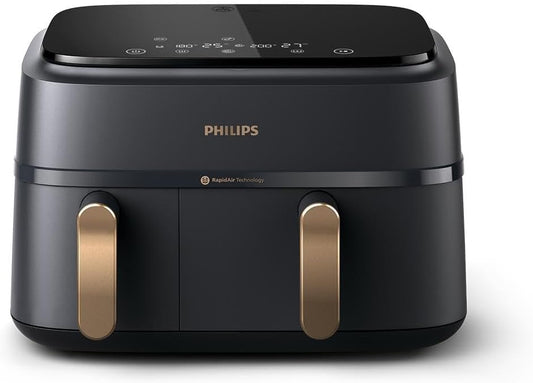 Philips 3000 Series NA352/00 - Dual Basket Airfryer, 9L, 8-in-1
